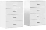 vidaXL Sideboards 2 Stk. Wei&szlig; 60x39x80 cm Holzwerkstoff