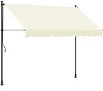 vidaXL Markise Einziehbar Creme 250x150 cm Stoff und Stahl