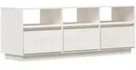 vidaXL TV-Schrank Wei&szlig; 140x37x50 cm Massivholz Kiefer