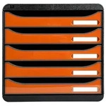 Exacompta 3097288D 1x BIG-BOX PLUS mit 5 offenen Laden - Orange glossy