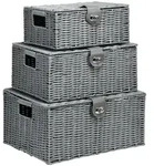 HOMCOM - Aufbewahrungskorb - 35,5L x 28,5B x 18H cm - grau