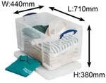 Really Useful Box Kunststoff Aufbewahrungsbox 84 L Transparent 44 x 71 x 38 cm