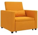 vidaXL Ausziehbare Schlafcouch Einzel Dunkelgelb 90 x 165 x 87 cm