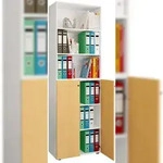 VCM B&uuml;roschrank Ulas Wei&szlig; / Buche