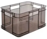 Keeeper - Aufbewahrungsbox 16L transluzent Grau 35x27x22 cm EURO-BOX -...