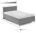 Meise M&ouml;bel Kinderbett Cool 120x200 cm | Bettgestell | Kopfteil glatt | Cordstoff