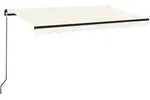 vidaXL Markise Manuell Einziehbar 450x350 cm Creme