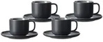Ritzenhoff & Breker JASPER Kaffeetasse mit Untertasse 240 ml 4er Set schwarz
