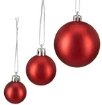 Relaxdays Weihnachtskugeln, 100er Set, Weihnachtsdeko, matt, gl&auml;nzend, glitzernd,