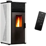 Luft- Pelletofen Anita 12 kW Sannover Wei&szlig;