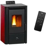 Luft- Pelletofen Anita 9,4 kW Sannover bordeaux
