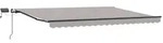 vidaXL Einziehbare Markise Hellgrau 400 x 300 cm Stoff