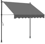 vidaXL Markise Einziehbar Anthrazit 200x150 cm Stoff und Stahl