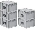 PROREGAL 5x Eurobox NextGen Portable | HxBxT 23,5x30x40cm | 20 Liter |...