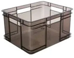 Keeeper - Aufbewahrungsbox 28L transluzent Grau 43x35x24 cm EURO-BOX - Kollektion