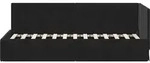 vidaXL Eckbettgestell mit Kopfteil Schwarz 80 cm x 200 cm Samt