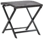vidaXL Klapphocker Poly Rattan Braun