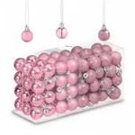 Relaxdays Weihnachtskugeln im 96er Set, glitzernde, matte & gl&auml;nzende Baumkugeln,