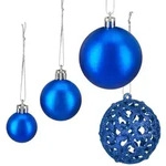 Relaxdays Weihnachtskugeln im 50er Set, glitzernde, matte & gl&auml;nzende