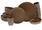 CreaTable Uno Braun Kombiservice 16-tlg Steinzeug