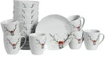 CreaTable Hirsch Weiss Fr&uuml;hst&uuml;cksset 18-tlg Porzellan
