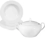 Seltmann Weiden Rondo/Liane Wei&szlig; Suppen-Set 7-teilig
