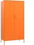 vidaXL Kleiderschrank Orange 90x50x180 cm Stahl