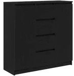 vidaXL Sideboard mit Schubladen Schwarz Eichen-Optik 100,5x35x98,5 cm