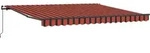 vidaXL Einziehbare Markise Orange und Braun 400 x 300 cm