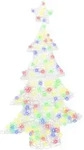vidaXL Weihnachtsbaum mit 100 LEDs Mehrfarbig 120 cm Acryl