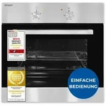 Exquisit Einbaubackofen, 62 Liter, Elektro, 4 Funktionen, Ober- und Unterhitze,