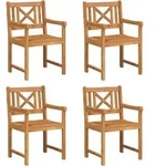 vidaXL Gartenst&uuml;hle 4 St&uuml;ck 56x55.5x90 cm Massivholz Akazie