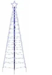 vidaXL LED Weihnachtsbaum mit Erdspie&szlig;en Blau 250 cm Eisen