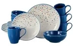 CreaTable Joy blau Kombiservice 16-tlg Steinzeug