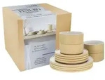 CreaTable Futuro White Sand Tellerset 12-tlg Steinzeug
