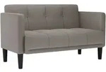 vidaXL Zweisitzer-Sofa Taupe 111 cm Stoff