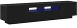 vidaXL TV-Schrankset 2 pcs Schwarz 180 x 35 x 40 cm Holzwerkstoff