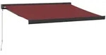 vidaXL Markise Manuell Weinrot 350x250 cm