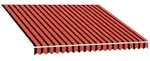 vidaXL Markisenbespannung Canvas Orange & Braun 3x2,5 m