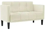 vidaXL Zweisitzer-Sofa Creme 111 cm Samt