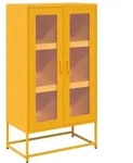 vidaXL Highboard Senfgelb 68x39x123 cm Stahl