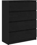 vidaXL Sideboard Schwarz Eichen-Optik 80x35x99 cm Holzwerkstoff