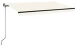 vidaXL Markise Manuell Einziehbar 400x350 cm Creme