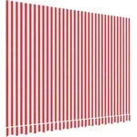 vidaXL Markisenbespannung Rot und Wei&szlig; Gestreift 3,5x2,5 m