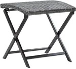 vidaXL Klapphocker Poly Rattan Grau