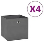 vidaXL Aufbewahrungsboxen 4 Stk. Vliesstoff 28x28x28 cm Grau