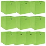 vidaXL Aufbewahrungsboxen 10 Stk. Gr&uuml;n 32x32x32 cm Stoff