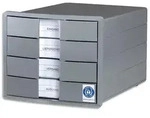 HAN 10128-18 Schubladenbox IMPULS KARMA - A4/C4, geschlossene SchublLaden, &ouml;ko-grau