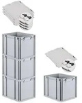 PROREGAL SuperSparSet 4x Eurobox NextGen Economy mit Scharnierdeckel & schwarzen