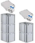 PROREGAL SuperSparSet 5x Eurobox NextGen Economy mit Scharnierdeckel & blauen